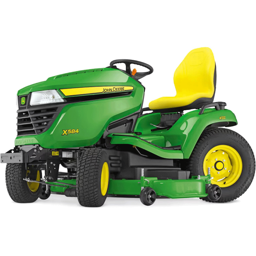 john deere rasentraktor x584 mit 122 cm accel deep mahwerk modell 2025 neu