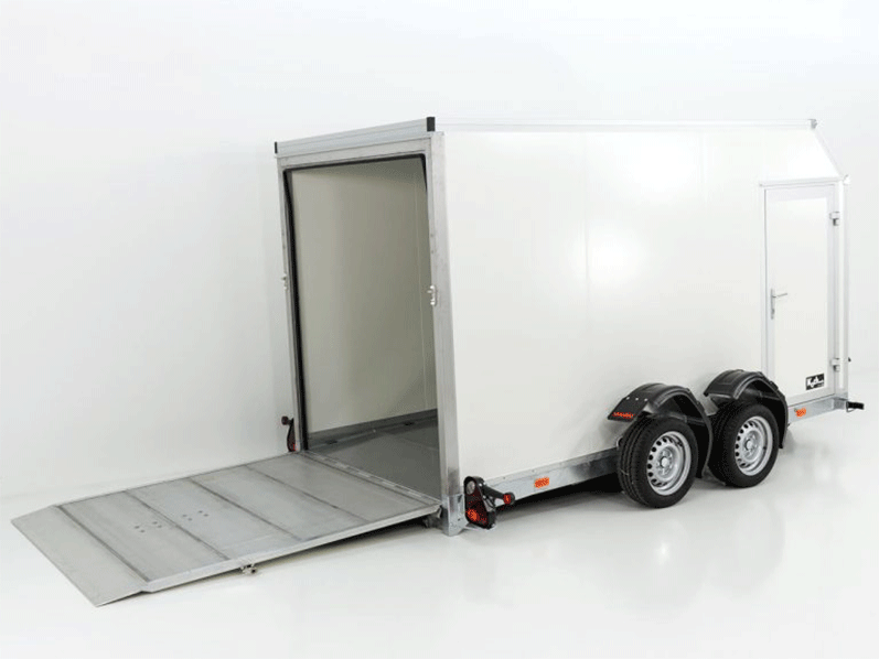 Vezeko Koffer-Absenkanhänger 157x344cm Höhe:190cm 2,7t-Neu